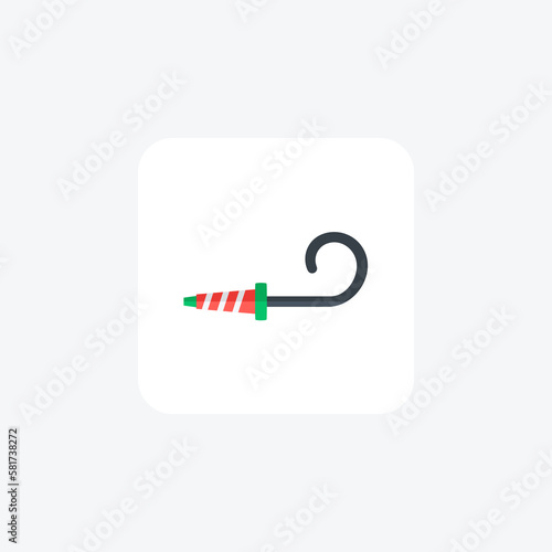 Stick icon, santa, clause fully editable vector icon

