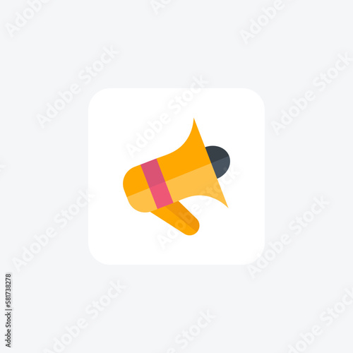 Advertise shout loud speaker fully editable vector icon

