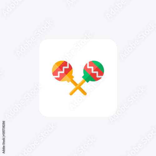 Party icon sticks celebrations fully editable vector icon


