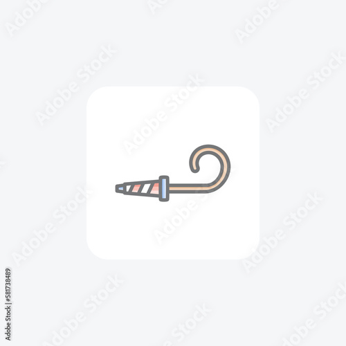 Stick icon, santa, clause fully editable vector icon

