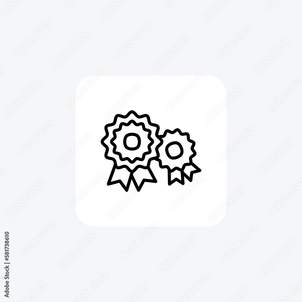 Badge, medal, achievement fully editable vector icon
Badge, medal, achievement fully editable vector icon