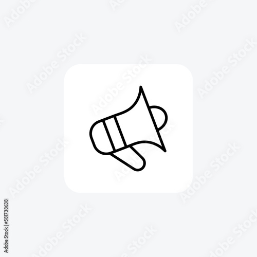Advertise shout loud speaker fully editable vector icon

