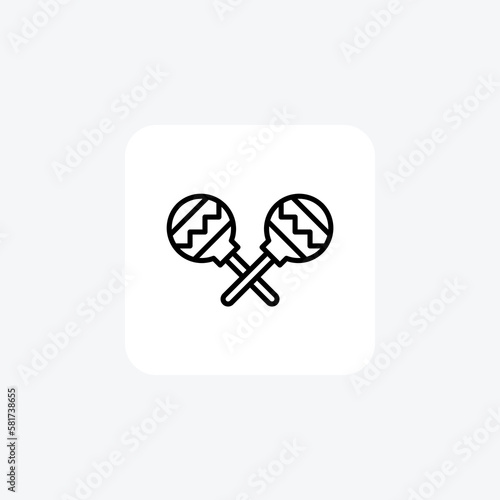Party icon sticks celebrations fully editable vector icon

