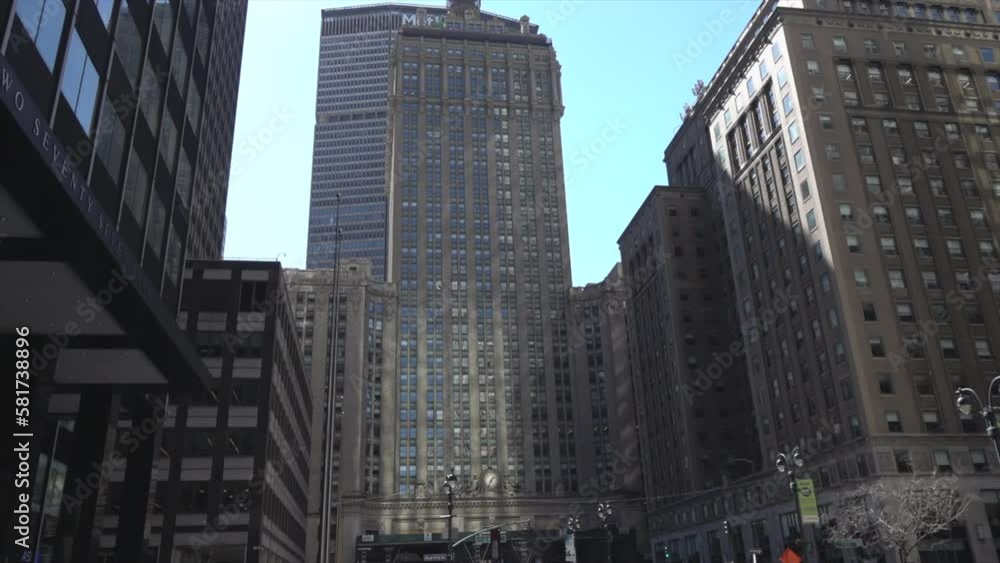 Tall business building in big city day exterior Tall business building in big city day exterior