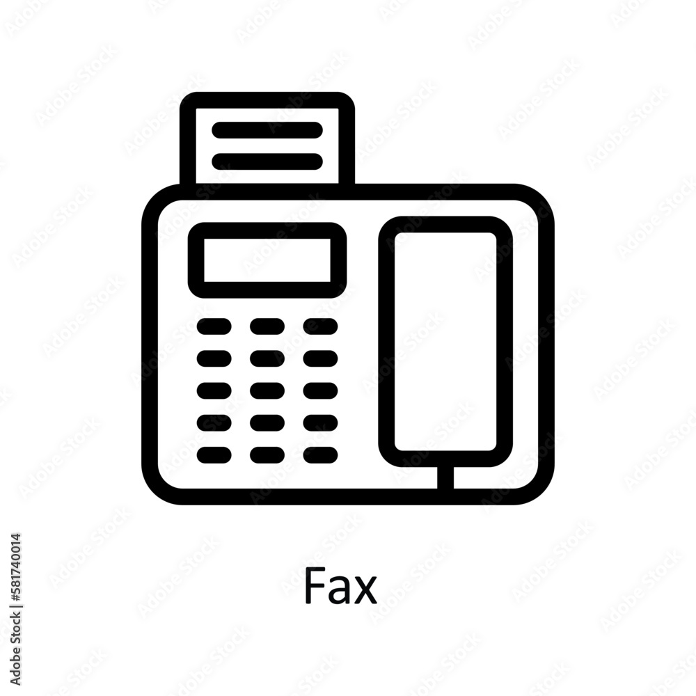 Fax Vector outline Icons. Simple stock illustration stock Fax Vector outline Icons. Simple stock illustration stock