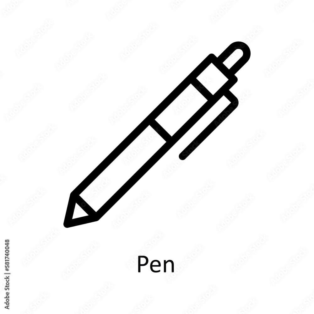 Pen Vector outline Icons. Simple stock illustration stock Pen Vector outline Icons. Simple stock illustration stock
