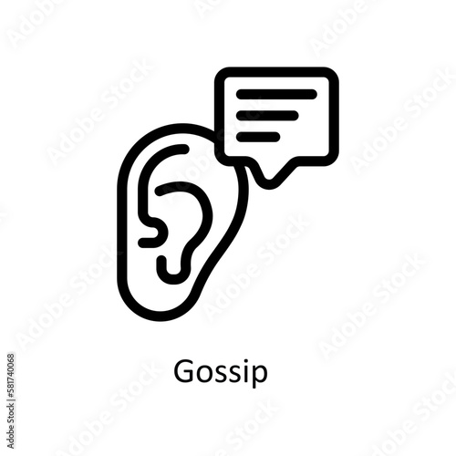 Gossip Vector  outline Icons. Simple stock illustration stock
