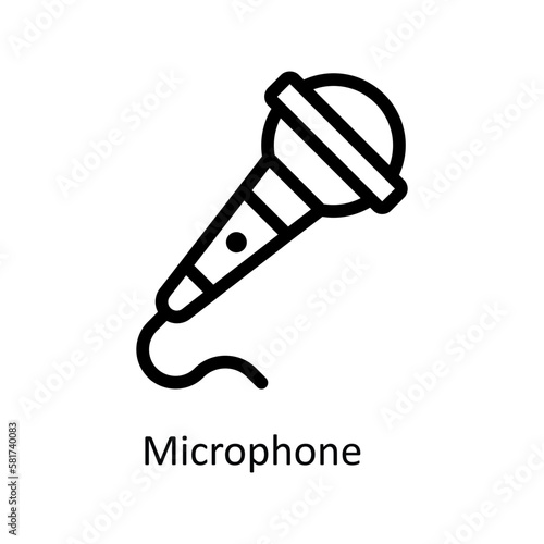 Microphone Vector  outline Icons. Simple stock illustration stock