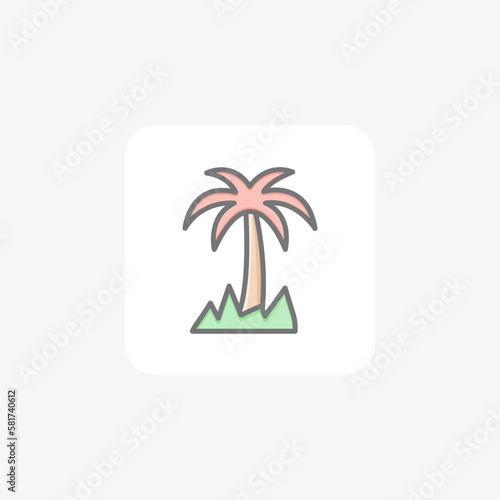 Umbrella ,chair vacation icon fully editable vector icon

