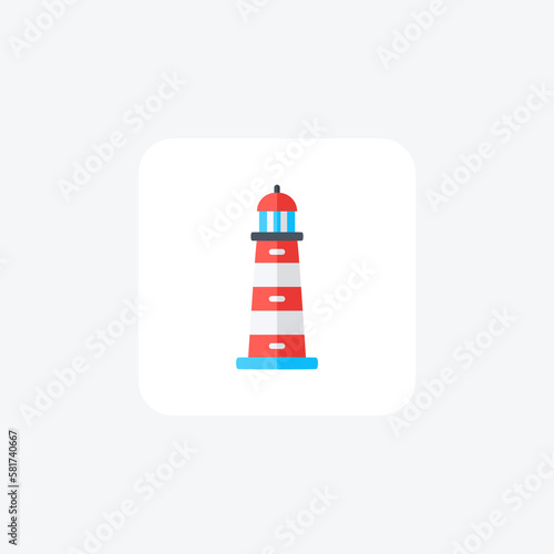 Lighthouse , beacon fully editable vector icon

