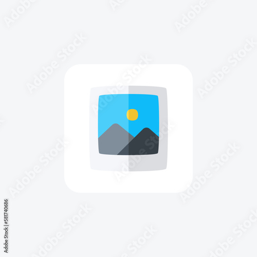 Gallery landscape icon fully editable vector icon


