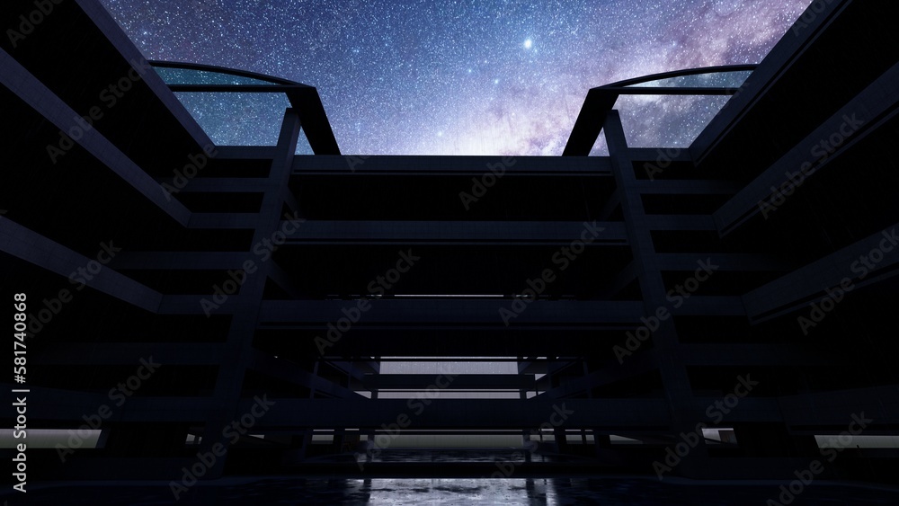 alone in the dark of empty backroom liminal space 3d render alone in the dark of empty backroom liminal space 3d render