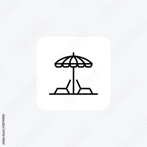 Beech chill icon fully editable vector icon

