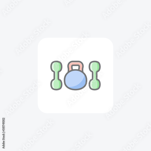 gym and weight lose fully editable vector icon

