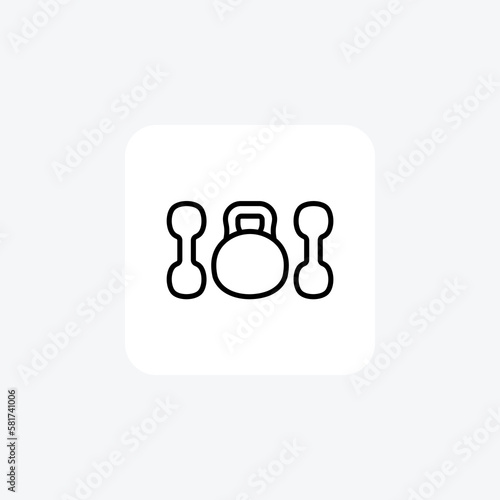 gym and weight lose fully editable vector icon

