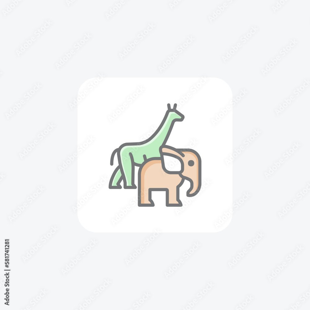 Animal festival fully editable vector icon

