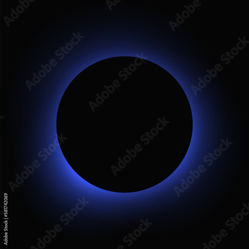 Circle illuminate light frame with color gradient
