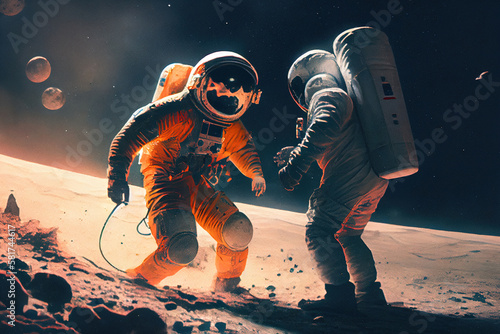 Slika na platnu Battle on the moon