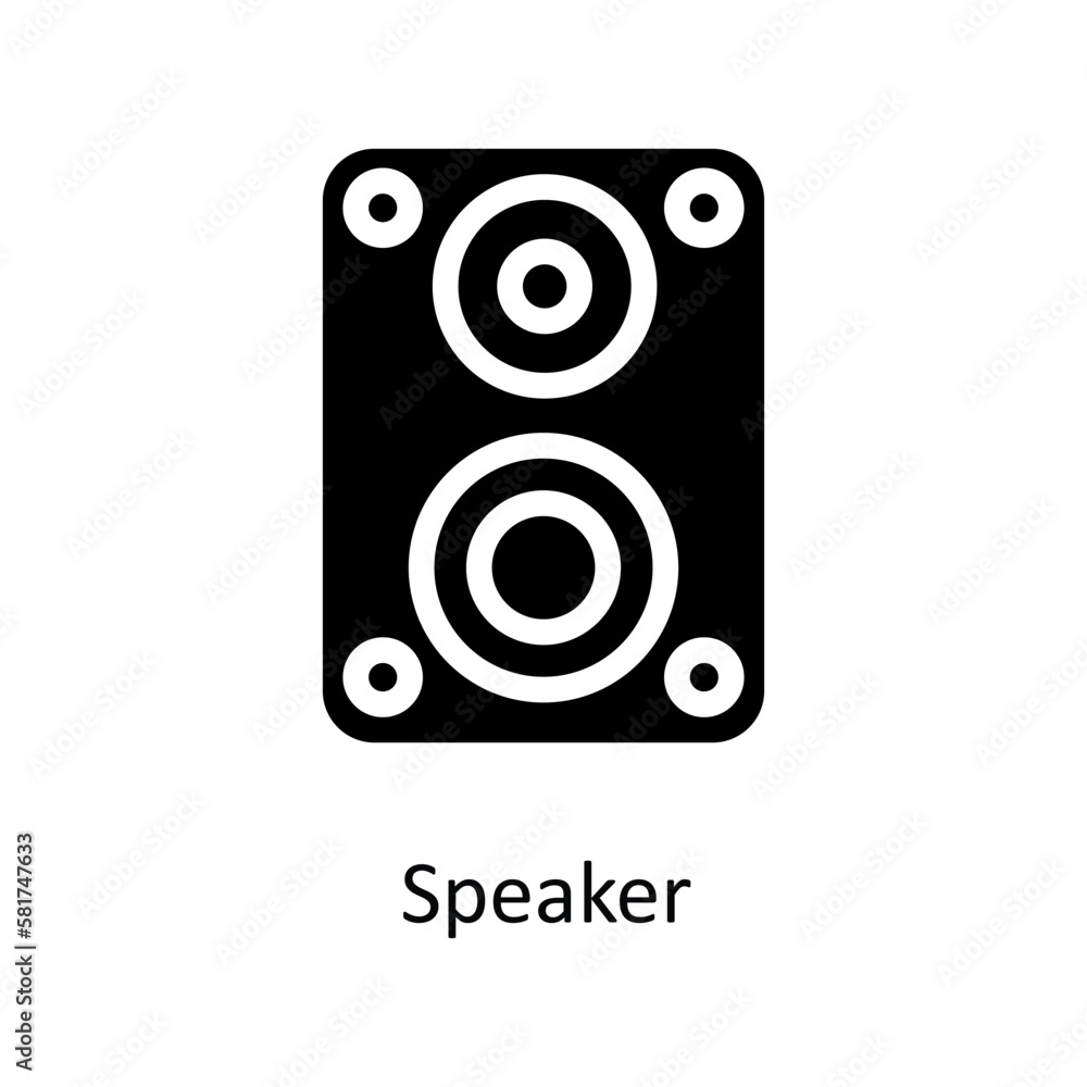 Speaker Vector Solid Icons. Simple stock illustration stock Speaker Vector Solid Icons. Simple stock illustration stock