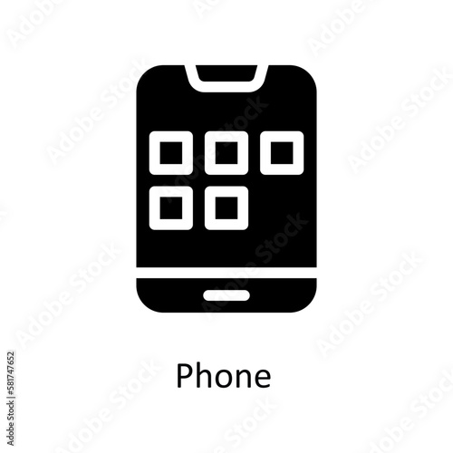 Phone Vector Solid Icons. Simple stock illustration stock