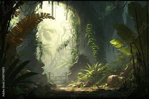 Jungle inside. AI generated. © Gogi