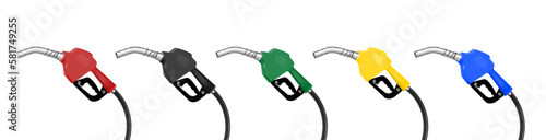 Fuel Gas Handle Pump Nozzle Realistic Set