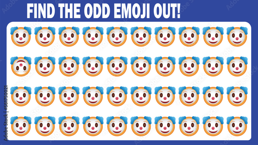 Find the odd man out the icon and emoji set images vector EPS editable ...