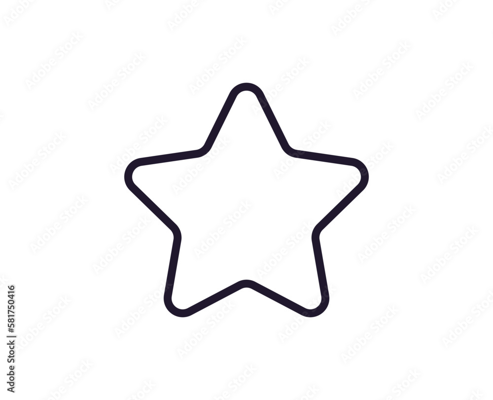 Single line icon of star on isolated white background. High quality editable stroke for mobile apps, web design, websites, online shops etc. Single line icon of star on isolated white background. High quality editable stroke for mobile apps, web design, websites, online shops etc.