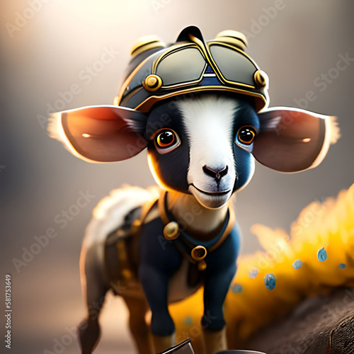 Obraz na płótnie cute goat w salonie