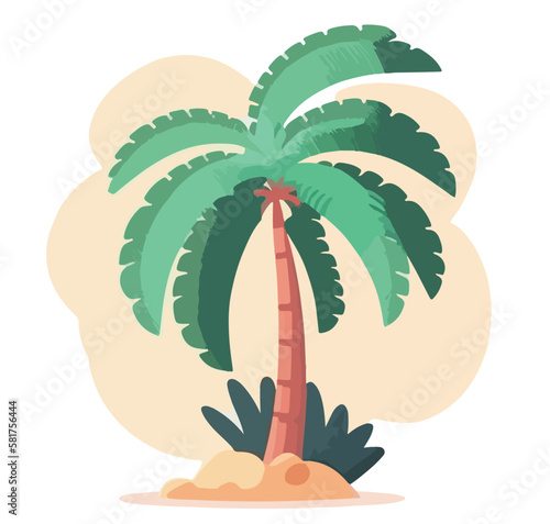tropical island with tree