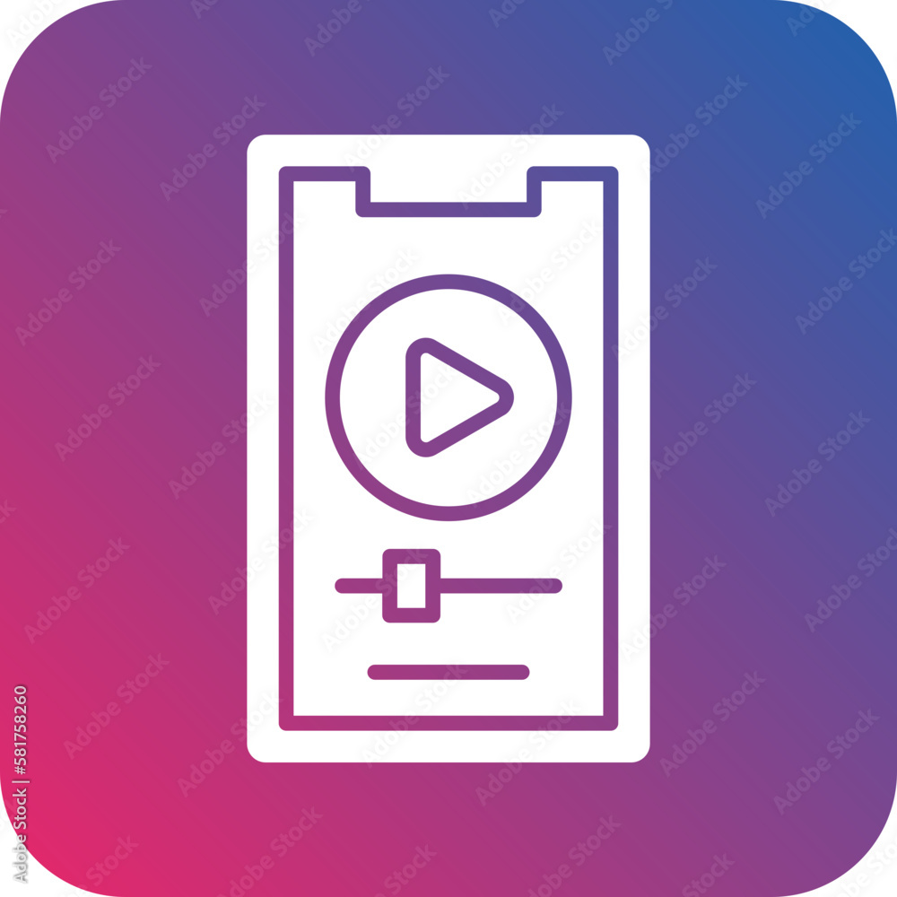 Vector Design Mobile Video Icon Style Vector Design Mobile Video Icon Style