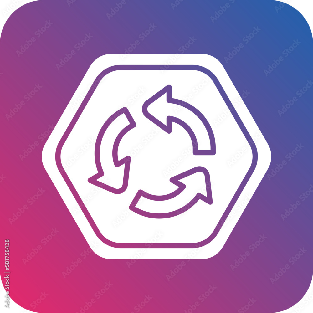 Vector Design Roundabout Icon Style Vector Design Roundabout Icon Style