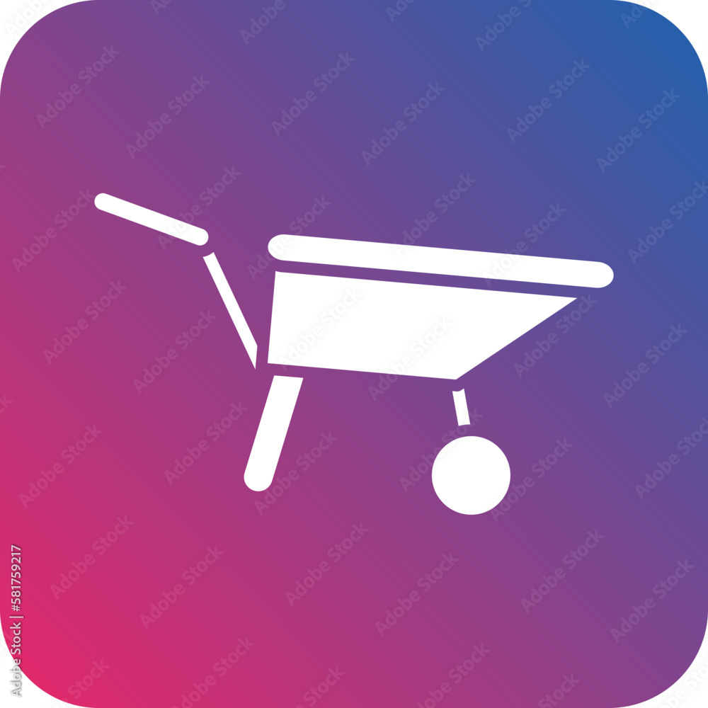 Vector Design Wheelbarrow Icon Style Vector Design Wheelbarrow Icon Style
