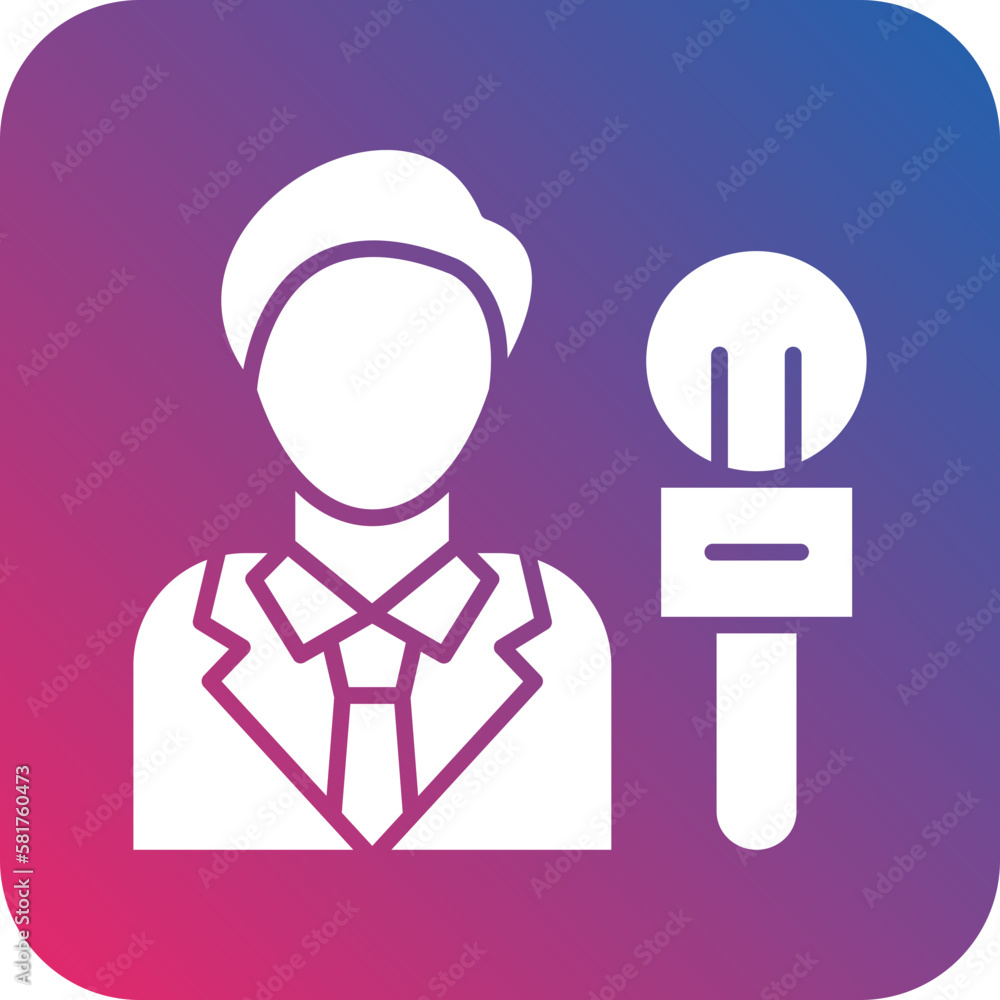 Vector Design Male Journalist Icon Style Vector Design Male Journalist Icon Style