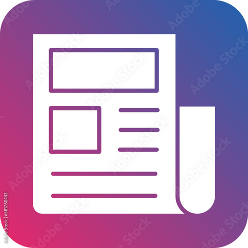 Vector Design Newspaper Icon Style