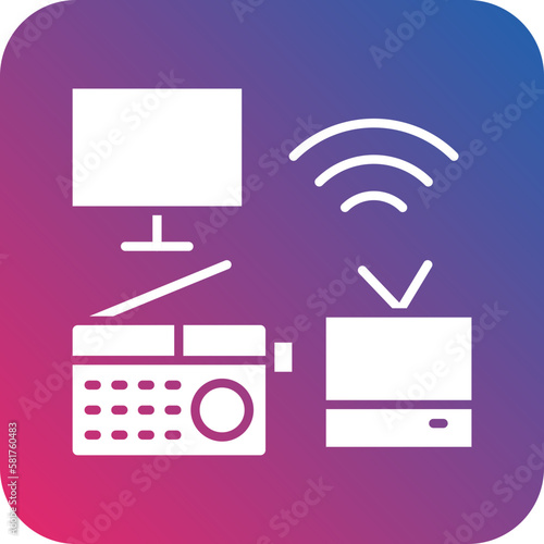 Vector Design Mass Media Icon Style
