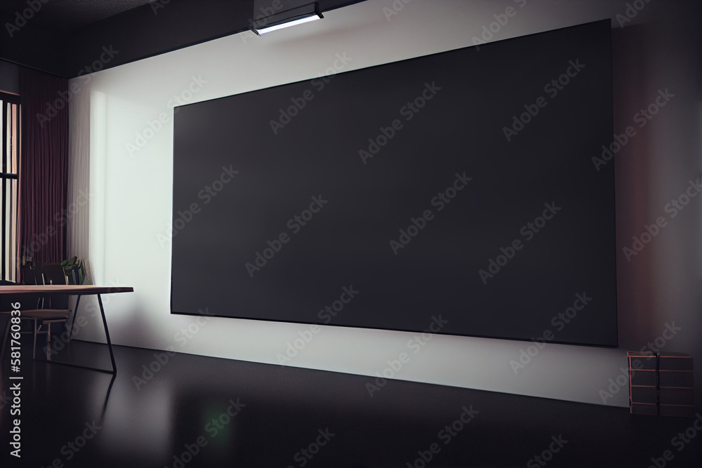 Empty blackboard in the classroom or office. AI generated. Concept of learning. Empty blackboard in the classroom or office. AI generated. Concept of learning.