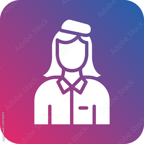 Vector Design Air Hostess Icon Style