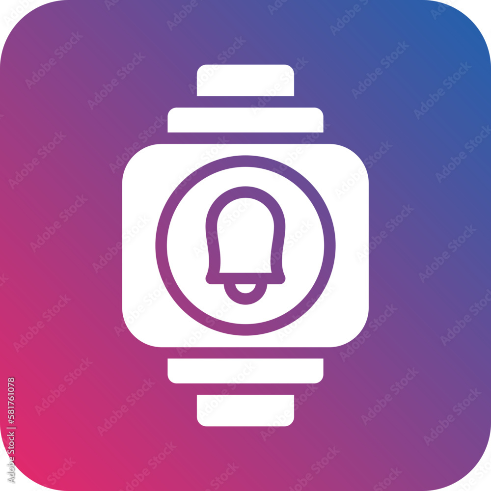 Vector Design Smartwatch Alarm Icon Style Vector Design Smartwatch Alarm Icon Style