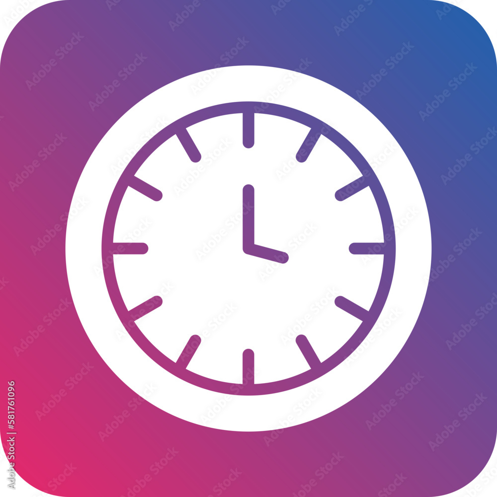 Vector Design Wall Clock Icon Style Vector Design Wall Clock Icon Style