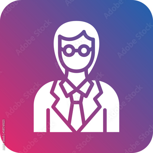Vector Design Female Professor Icon Style