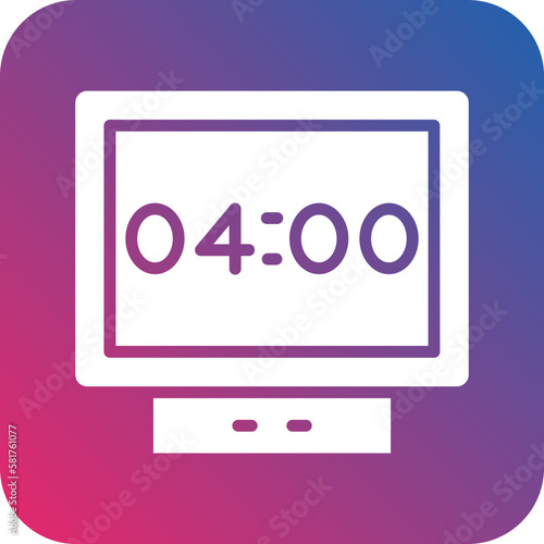 Vector Design Digital Clock Icon Style