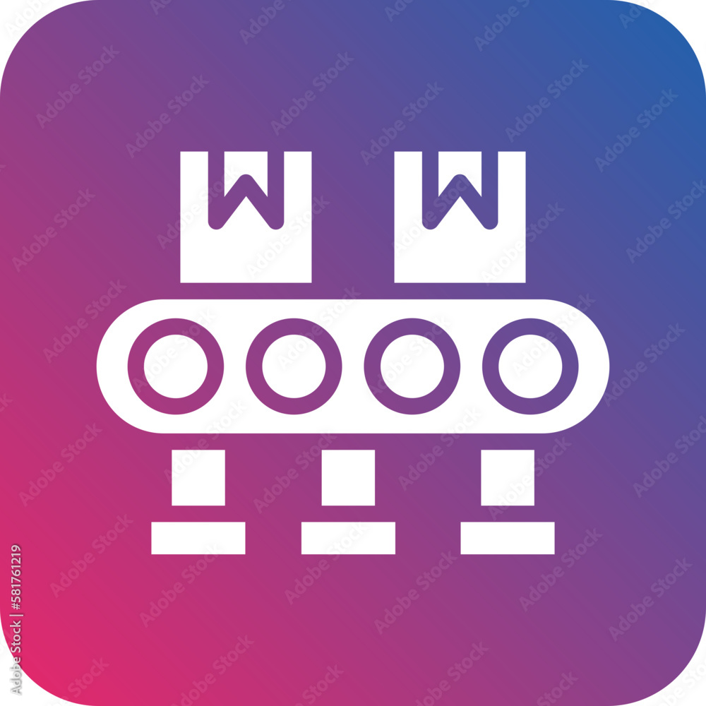Vector Design Conveyor Belt Icon Style Vector Design Conveyor Belt Icon Style