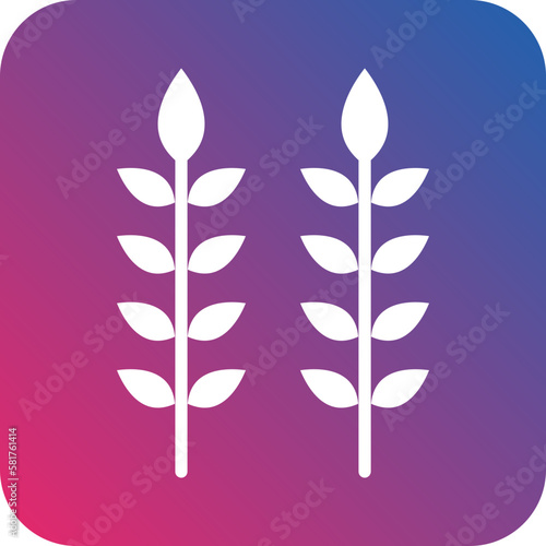 Vector Design Wheat Plantation Icon Style