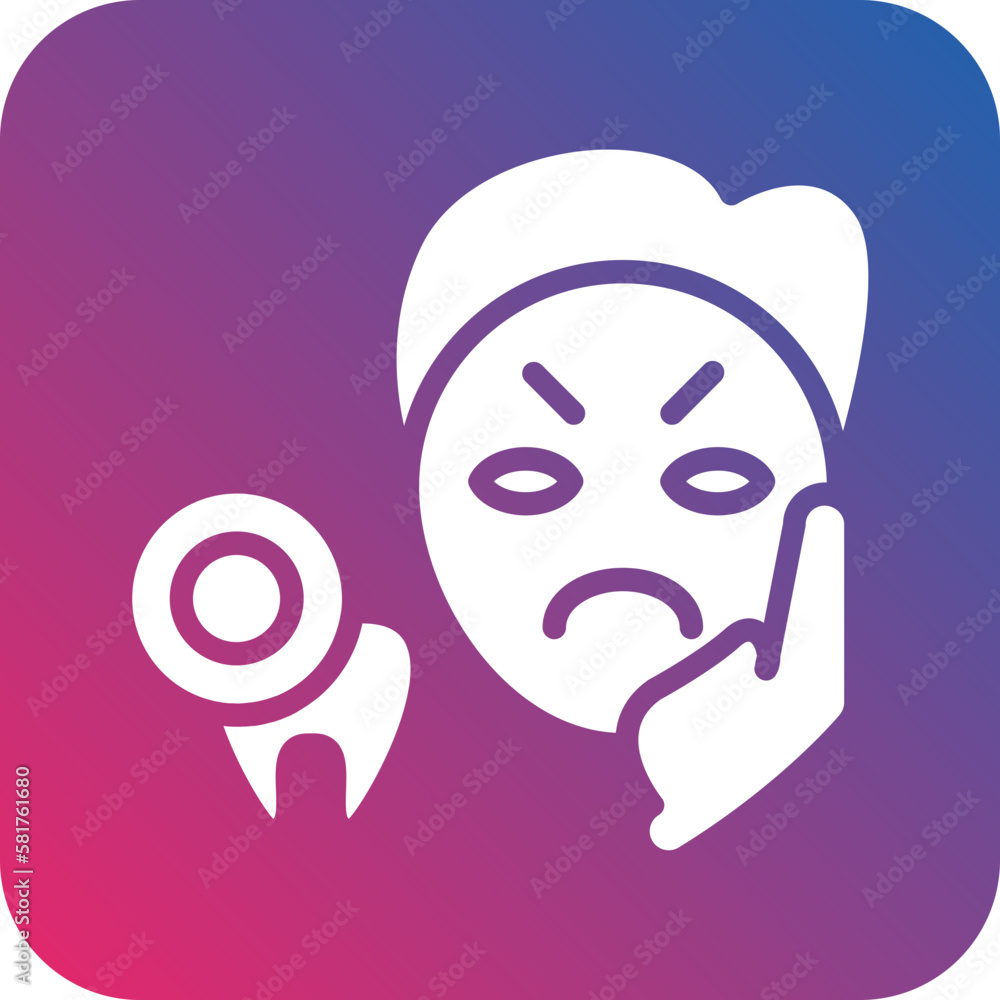 Vector Design Toothache Icon Style Vector Design Toothache Icon Style