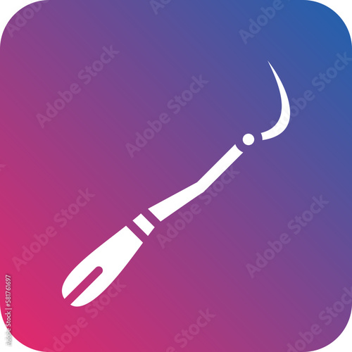 Vector Design Dental Probe Icon Style