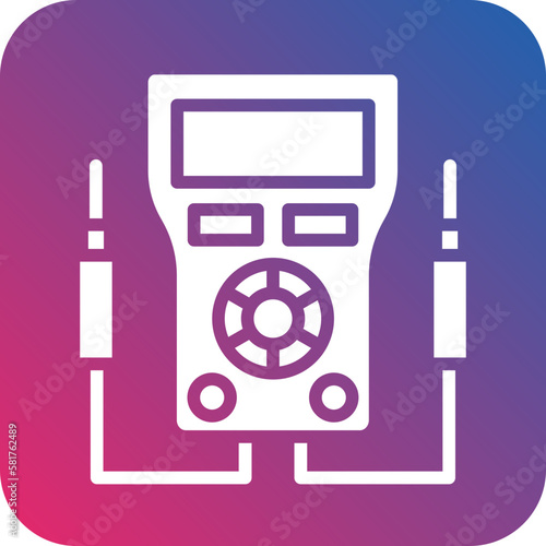 Vector Design Voltmeter Icon Style
