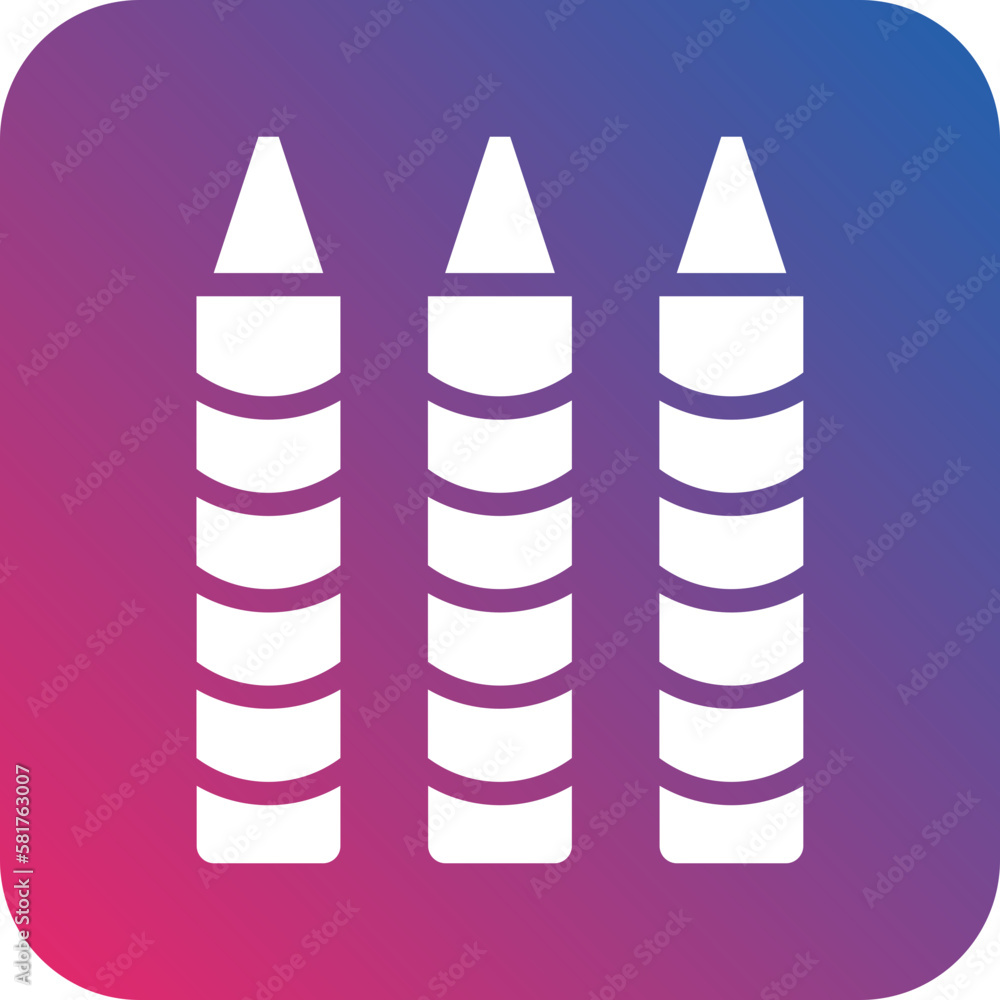 Vector Design Crayons Icon Style