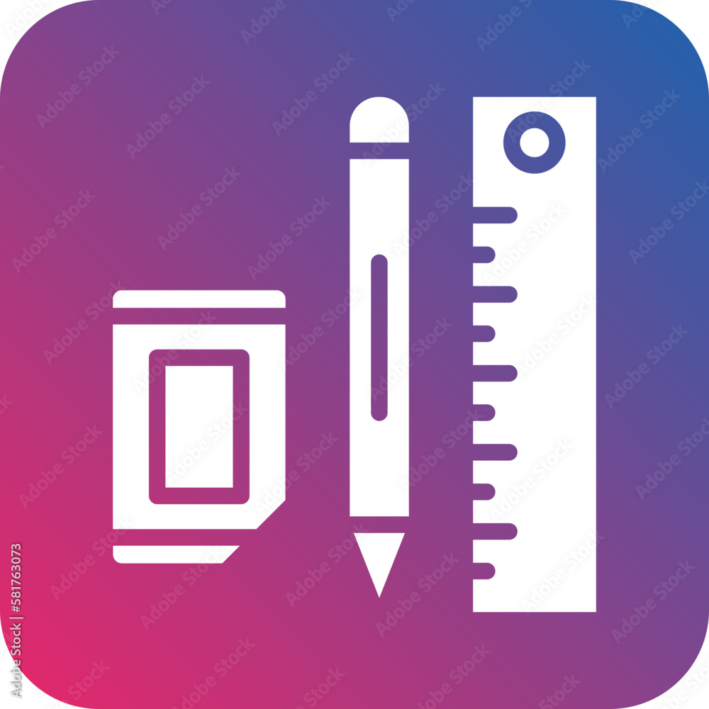 Vector Design School Supplies Icon Style Vector Design School Supplies Icon Style