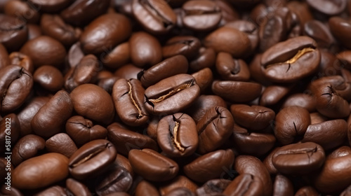 Delicious coffee beans. Based on Generative AI